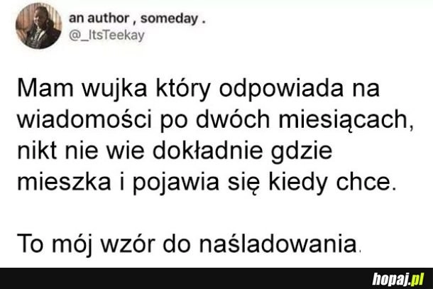 
    Wzór do naśladowania
