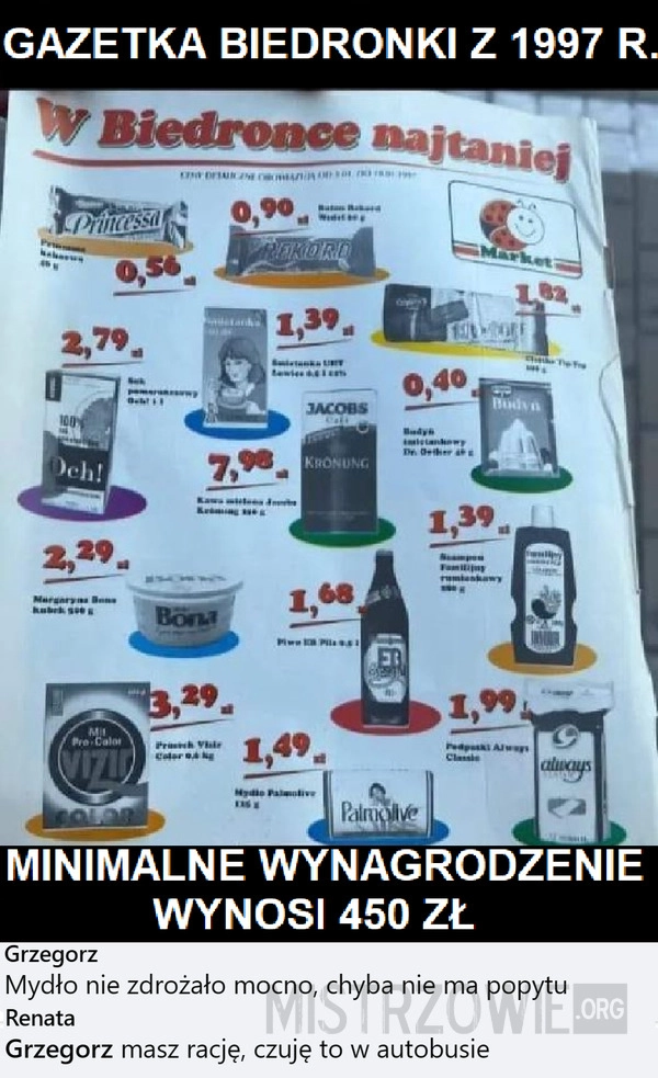 
    Gazetka z Biedronki 1997r.