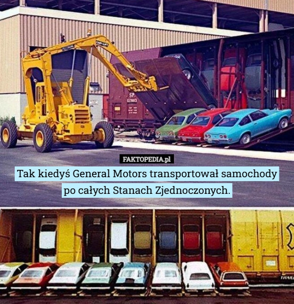 
    Tak kiedyś General Motors transportował samochody po całych Stanach...