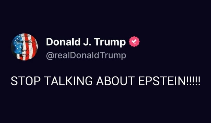 
    This is definitely the best way to get people to stop talking about Epstein