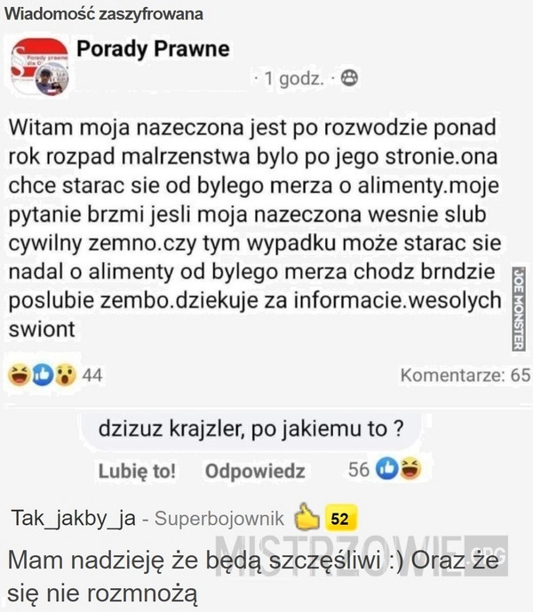 
    
			Wiadomość zaszyfrowana					