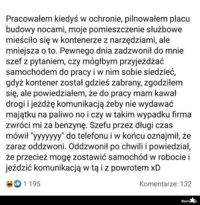 
    Świetny pomysł szefa 