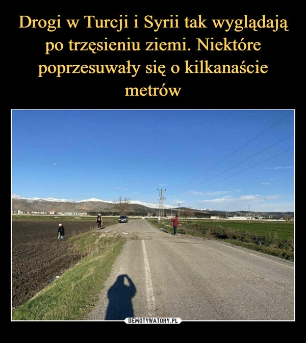 
    Drogi w Turcji i Syrii tak wyglądają po trzęsieniu ziemi. Niektóre poprzesuwały się o kilkanaście metrów