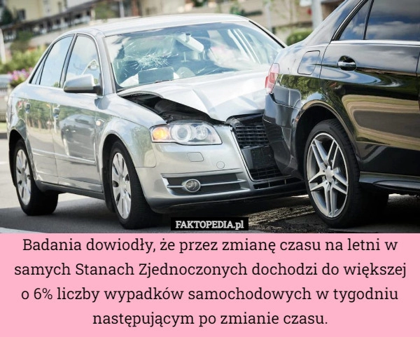 
    Badania dowiodły, że przez zmianę czasu na letni w samych Stanach Zjednoczonych