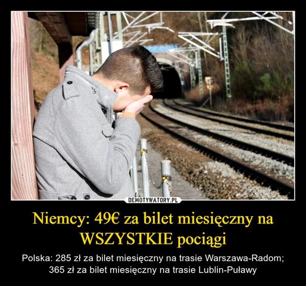 
    
Niemcy: 49€ za bilet miesięczny na WSZYSTKIE pociągi 