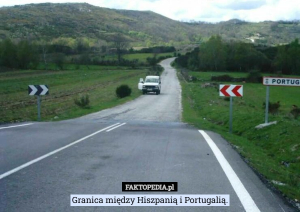 
    Granica między Hiszpanią i Portugalią.