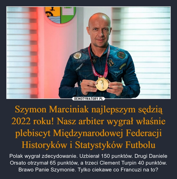 
    Szymon Marciniak najlepszym sędzią 2022 roku! Nasz arbiter wygrał właśnie plebiscyt Międzynarodowej Federacji Historyków i Statystyków Futbolu 