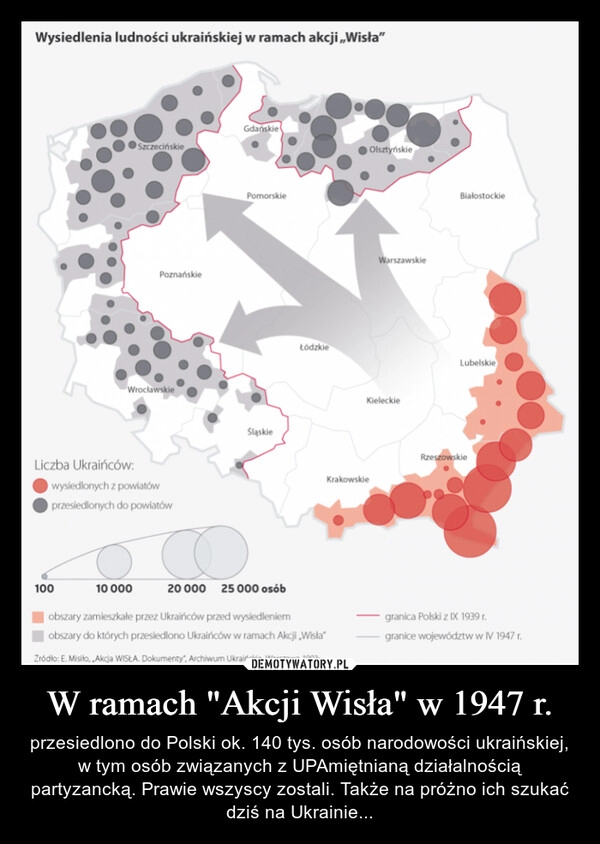 
    W ramach "Akcji Wisła" w 1947 r.