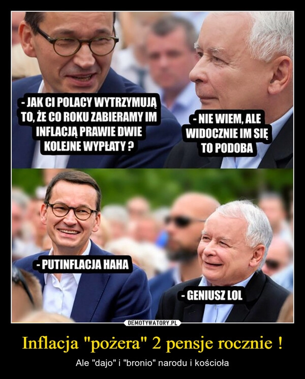 
    Inflacja "pożera" 2 pensje rocznie !