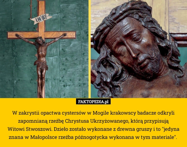 
    W zakrystii opactwa cystersów w Mogile krakowscy badacze odkryli zapomnianą