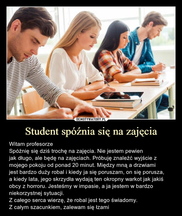 
    Student spóźnia się na zajęcia