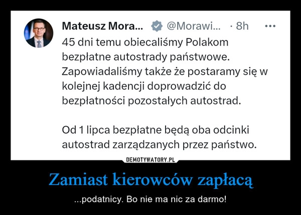 
    Zamiast kierowców zapłacą