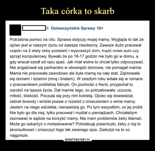 
    Taka córka to skarb