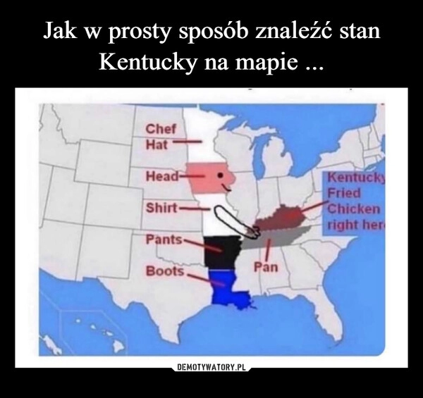 
    Jak w prosty sposób znaleźć stan Kentucky na mapie ...