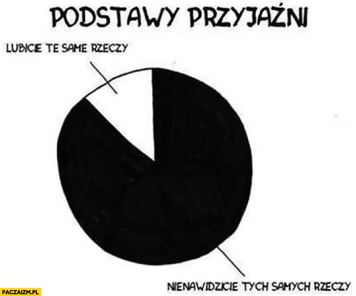 
    Podstawy przyjaźni: lubicie te same rzeczy, nienawidzicie tych samych rzeczy wykres