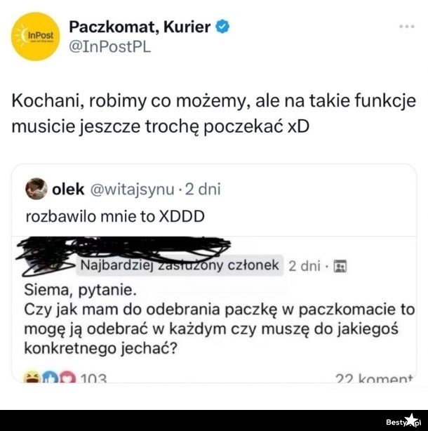 
    Funkcje paczkomatów 