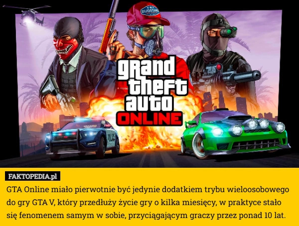 
    GTA Online miało pierwotnie być jedynie dodatkiem trybu wieloosobowego do
