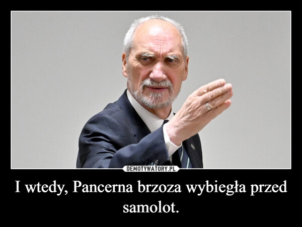 
    I wtedy, Pancerna brzoza wybiegła przed samolot.