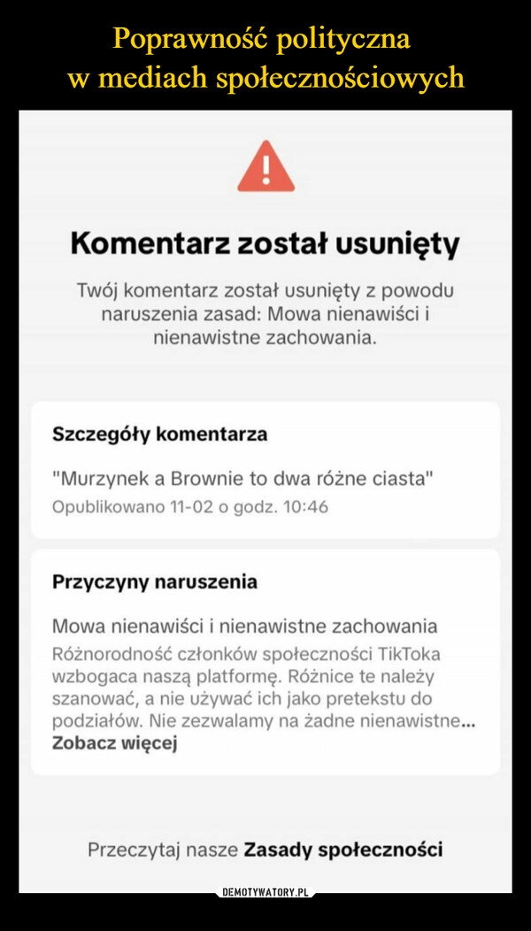 
    Poprawność polityczna 
w mediach społecznościowych