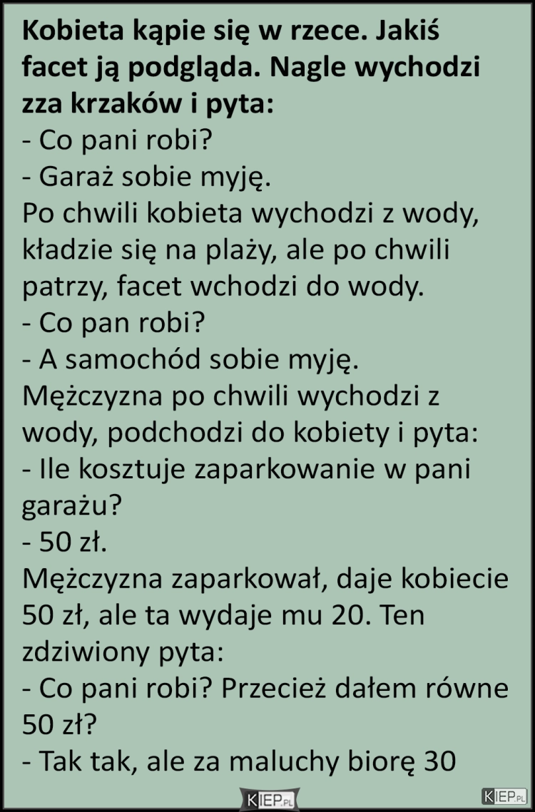 
    Kobieta kąpie się w rzece. Jakiś facet ją podgląda...