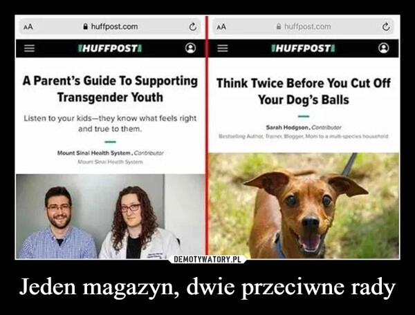 
    Jeden magazyn, dwie przeciwne rady