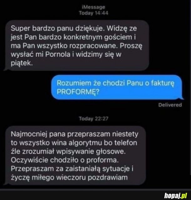 
    Nietypowa pomyłka