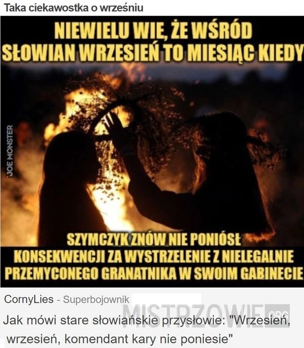 
    Taka ciekawostka o wrześniu