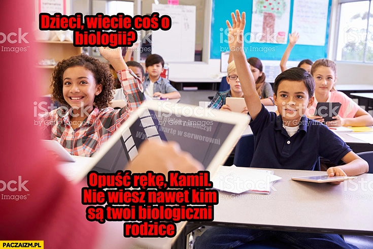 Dzieci wiecie coś o biologii? Opuść rękę Kamil, nie wiesz nawet kim są Twoi biologiczni rodzice