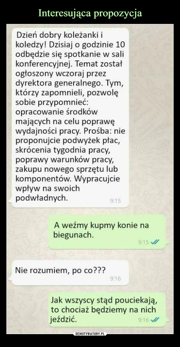 
    Interesująca propozycja