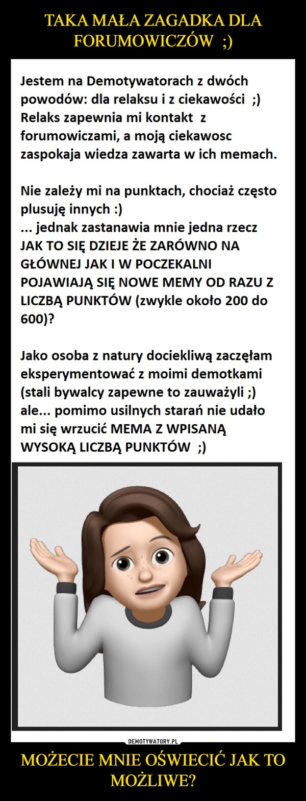 
    TAKA MAŁA ZAGADKA DLA FORUMOWICZÓW  ;) MOŻECIE MNIE OŚWIECIĆ JAK TO MOŻLIWE?