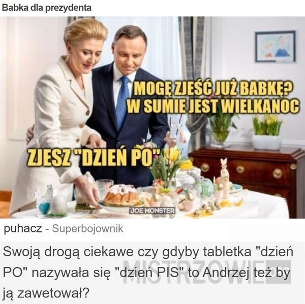 
    Babka dla prezydenta