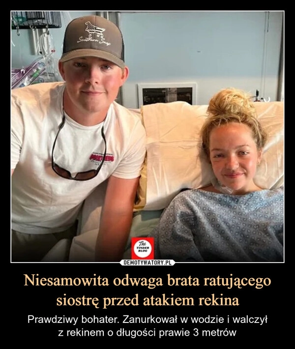 
    Niesamowita odwaga brata ratującego siostrę przed atakiem rekina
