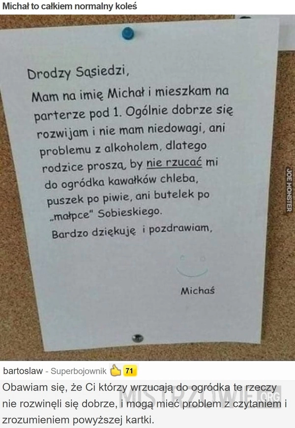 
    Michał to całkiem normalny koleś