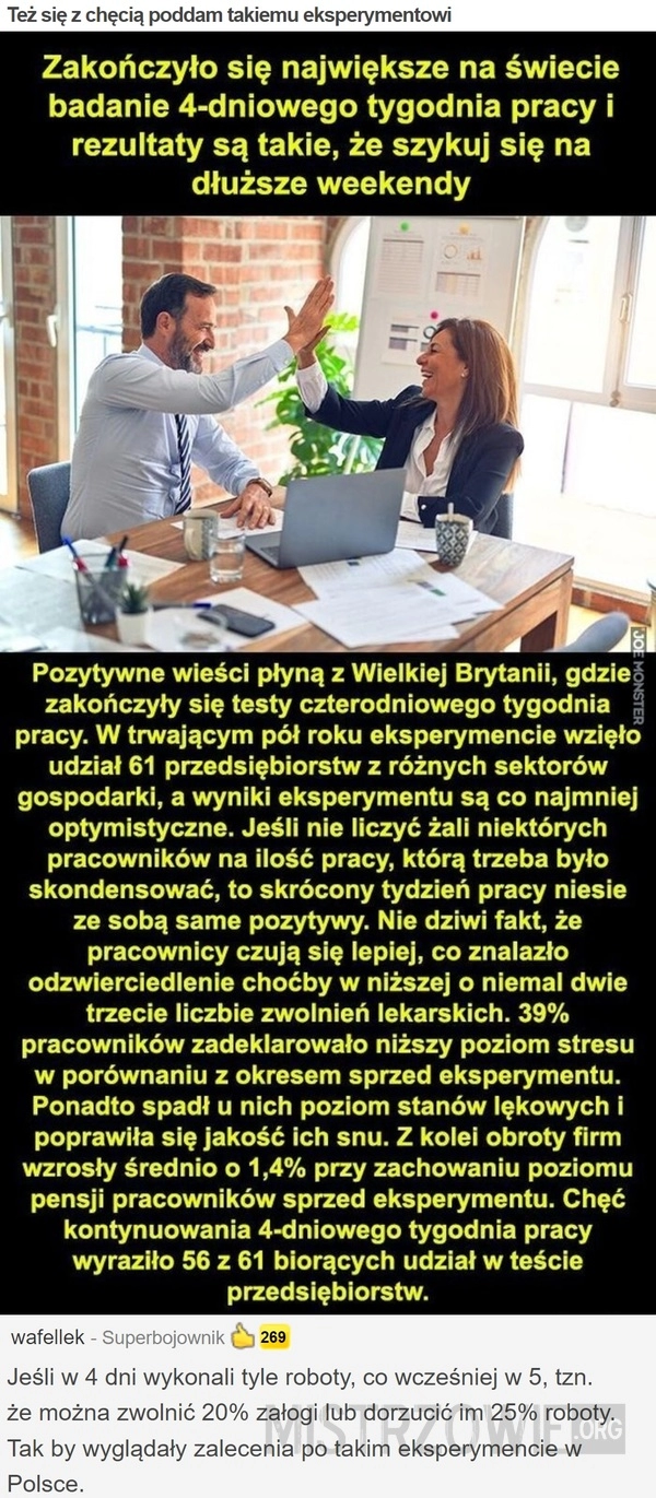 
    Też się z chęcią poddam takiemu eksperymentowi