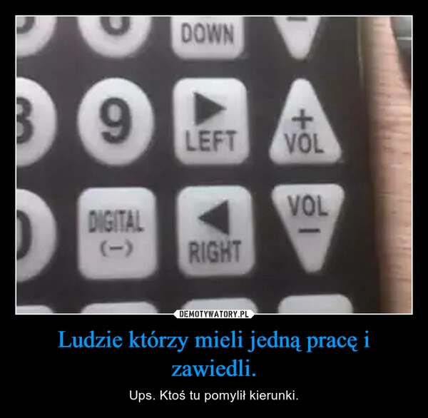 
    Ludzie którzy mieli jedną pracę i zawiedli.