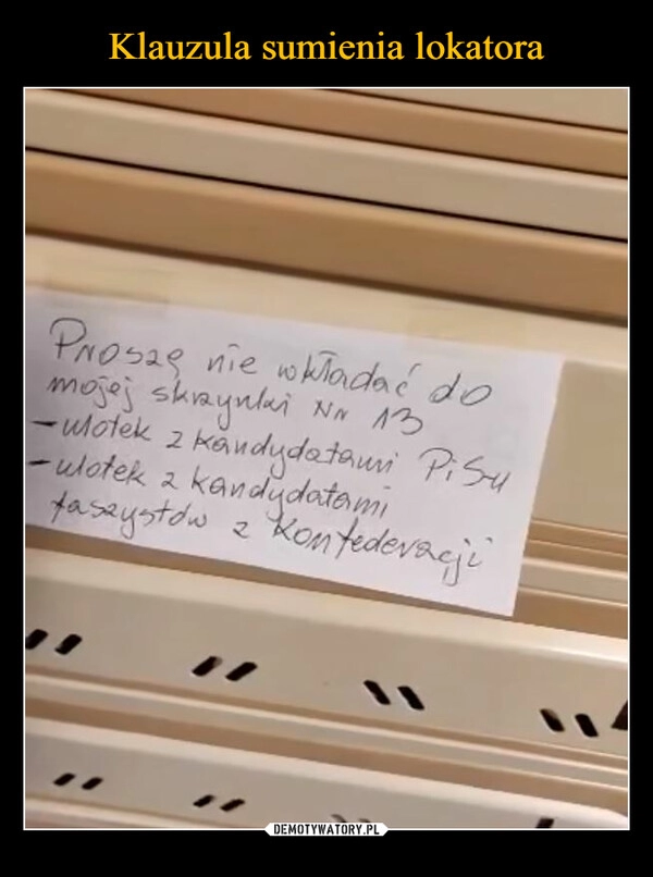 
    Klauzula sumienia lokatora