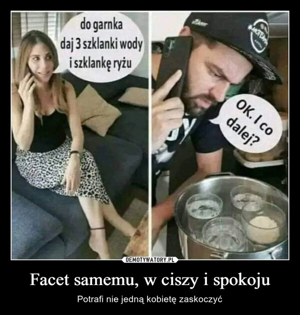 
    Facet samemu, w ciszy i spokoju