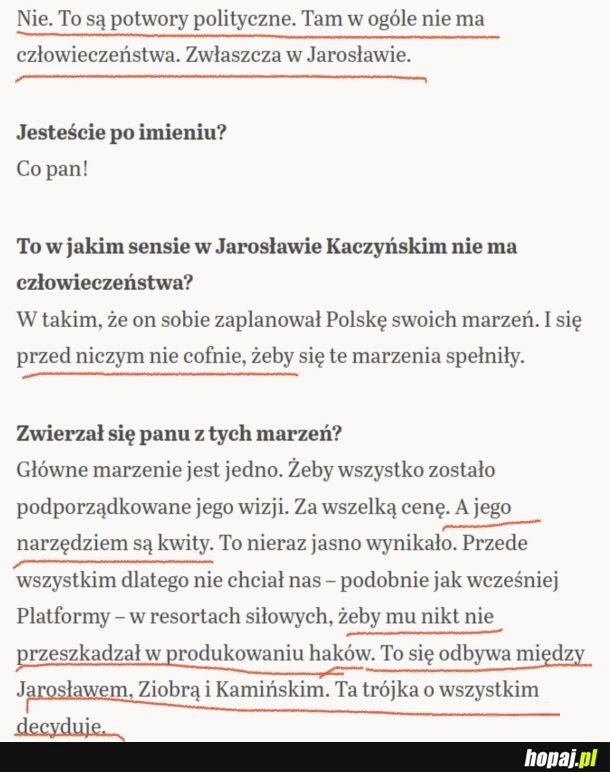 
    Rok 2007, wywiad z Andrzejem Lepperem, fragment o Kaczyńskim