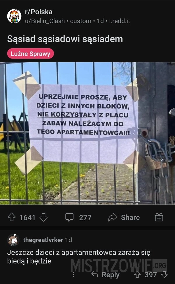 
    Sąsiad sąsiadowi sąsiadem