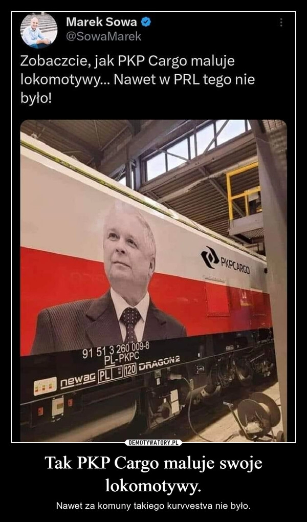 
    Tak PKP Cargo maluje swoje lokomotywy.