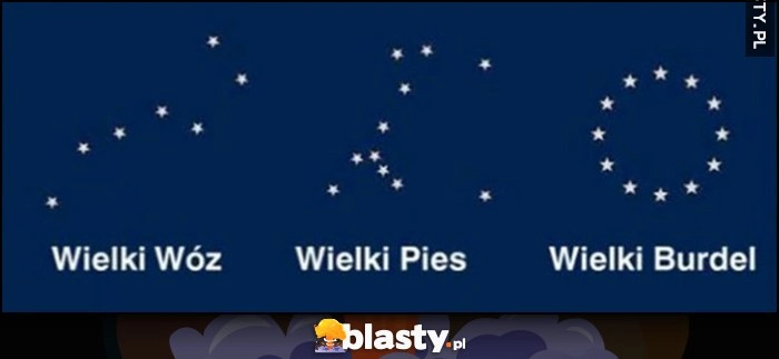 
    Gwiazdozbiory: wielki wóz, wielki pies, Unia Europejska wielki burdel