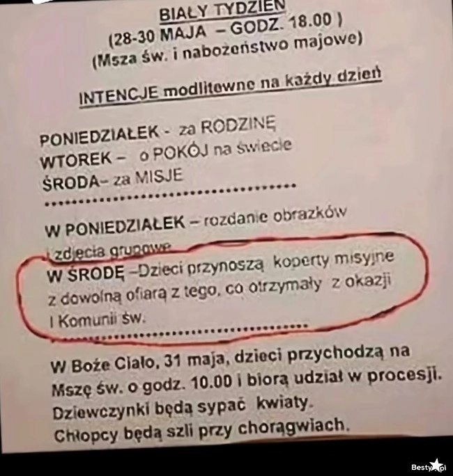 
    Dziesięcina musi być 