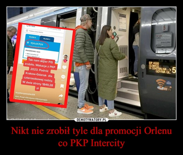 
    Nikt nie zrobił tyle dla promocji Orlenu co PKP Intercity 