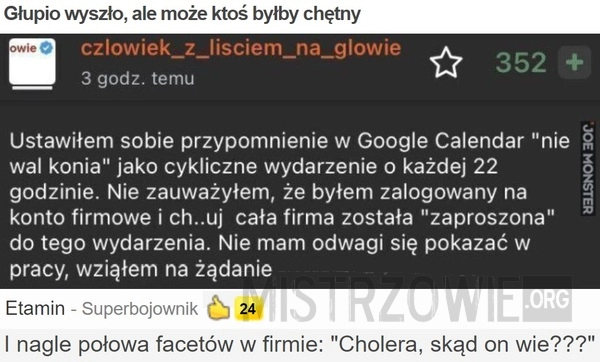 
    
			Głupio wyszło, ale może ktoś byłby chętny					