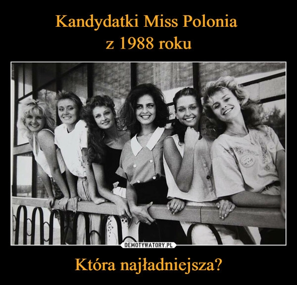 
    Kandydatki Miss Polonia 
z 1988 roku Która najładniejsza?