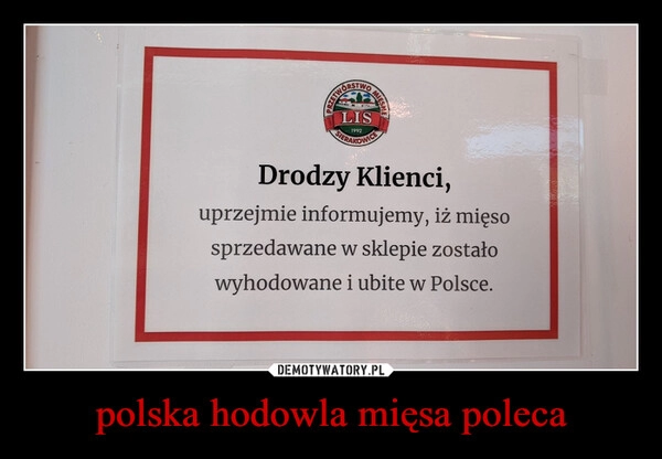 
    polska hodowla mięsa poleca