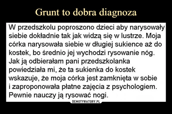 
    Grunt to dobra diagnoza