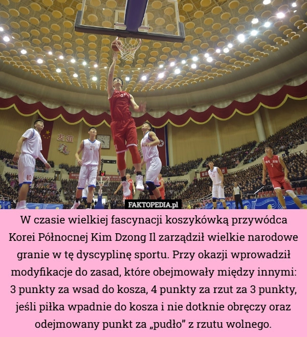 
    W czasie wielkiej fascynacji koszykówką przywódca Korei Północnej Kim Dzong...