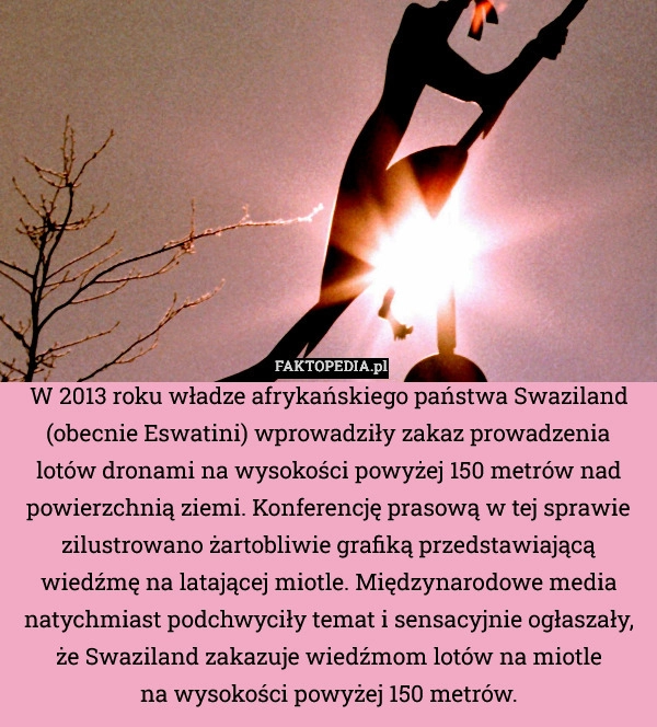 
    W 2013 roku władze afrykańskiego państwa Swaziland (obecnie Eswatini) wprowadziły