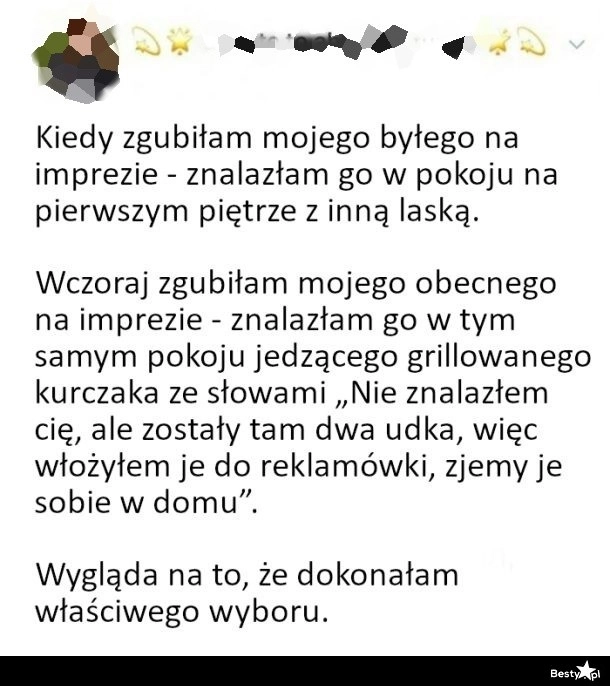 
    Były vs. Obecny partner 